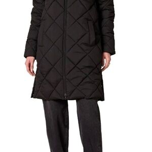Amazon Essentials Black Long Quilted Puffer Coat XXL